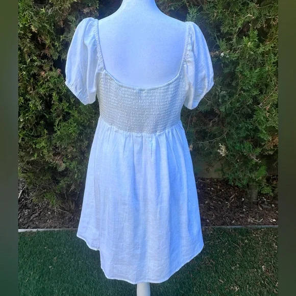 Women’s L.A. Hearts by PacSun White Midi Sun Dress with Tie String size Large - Picture 3 of 4